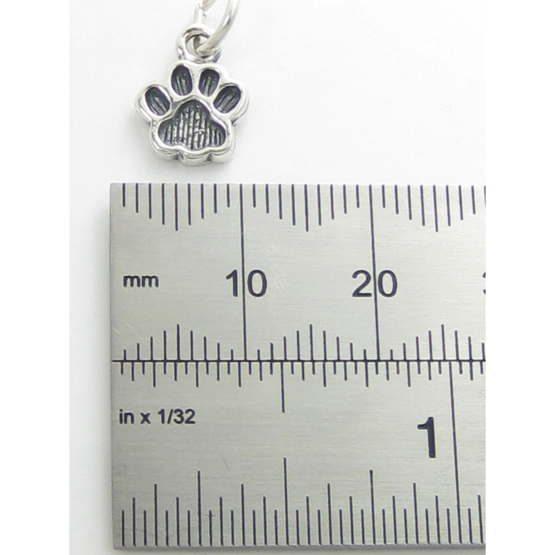 Sterling Silver Pawprint Small Charm, Pet Lover Gift